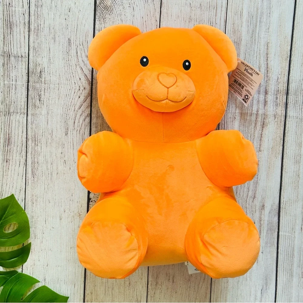 Valentine's Day Orange Gummy Bear Plush, 16 in NEW